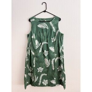 Global Mamas A Line Dress Size XL Organic Cotton Botany Green Boardwalk Tunic